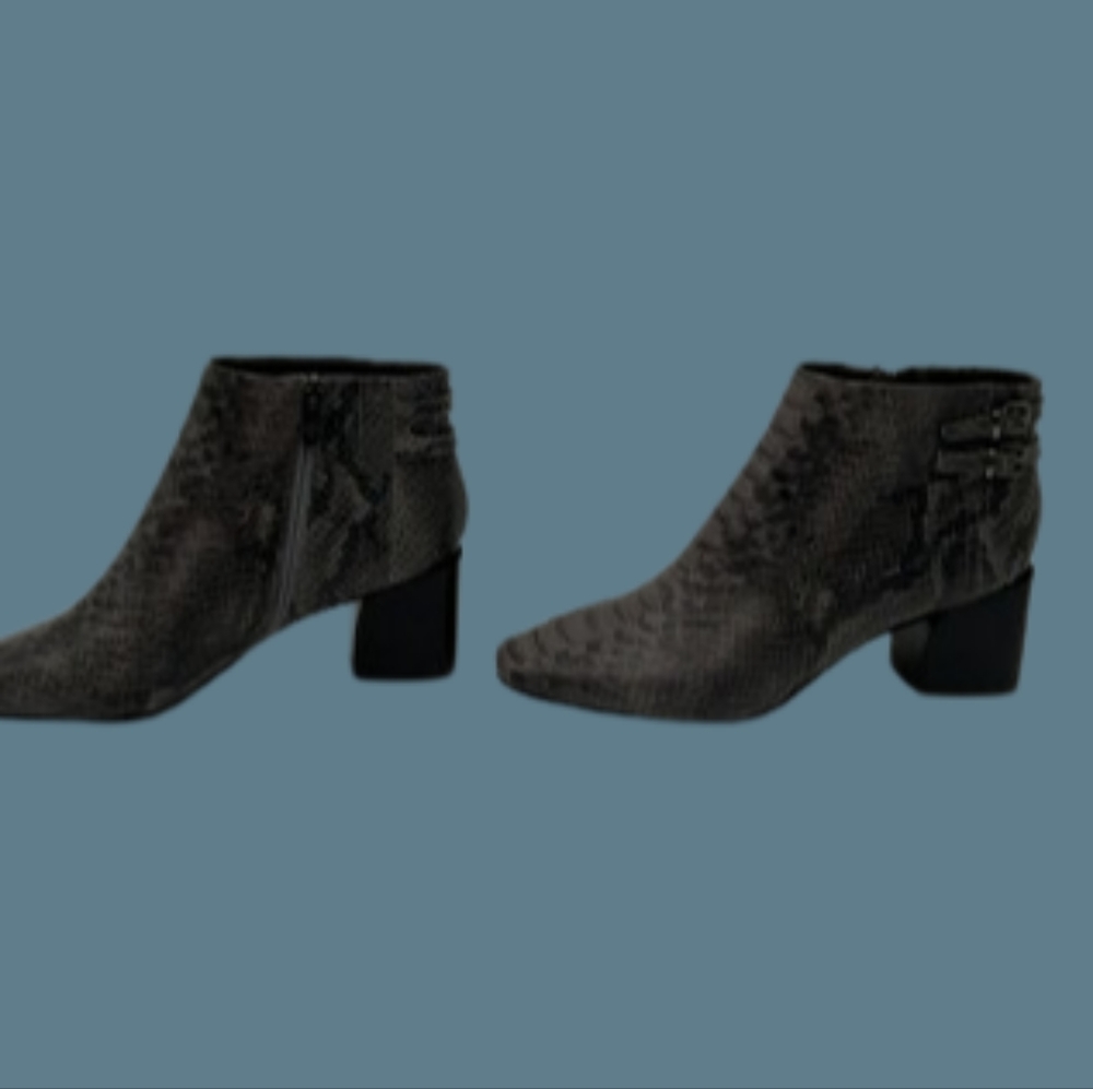 NWB Donald Pilner Leather Alek Python Print Ankle Bootie - Picture 4 of 6